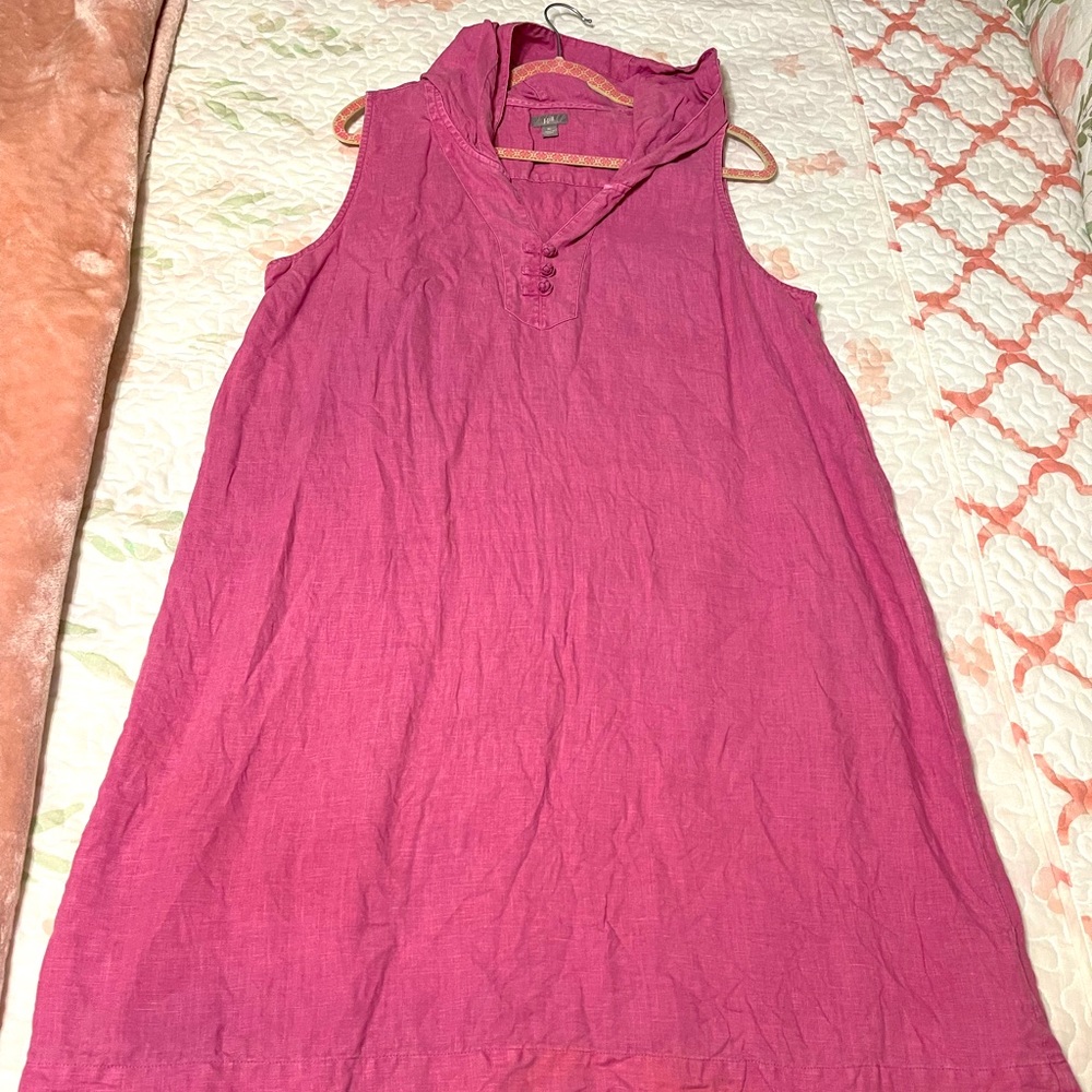 Linen dress mauve pinks XL by JJill